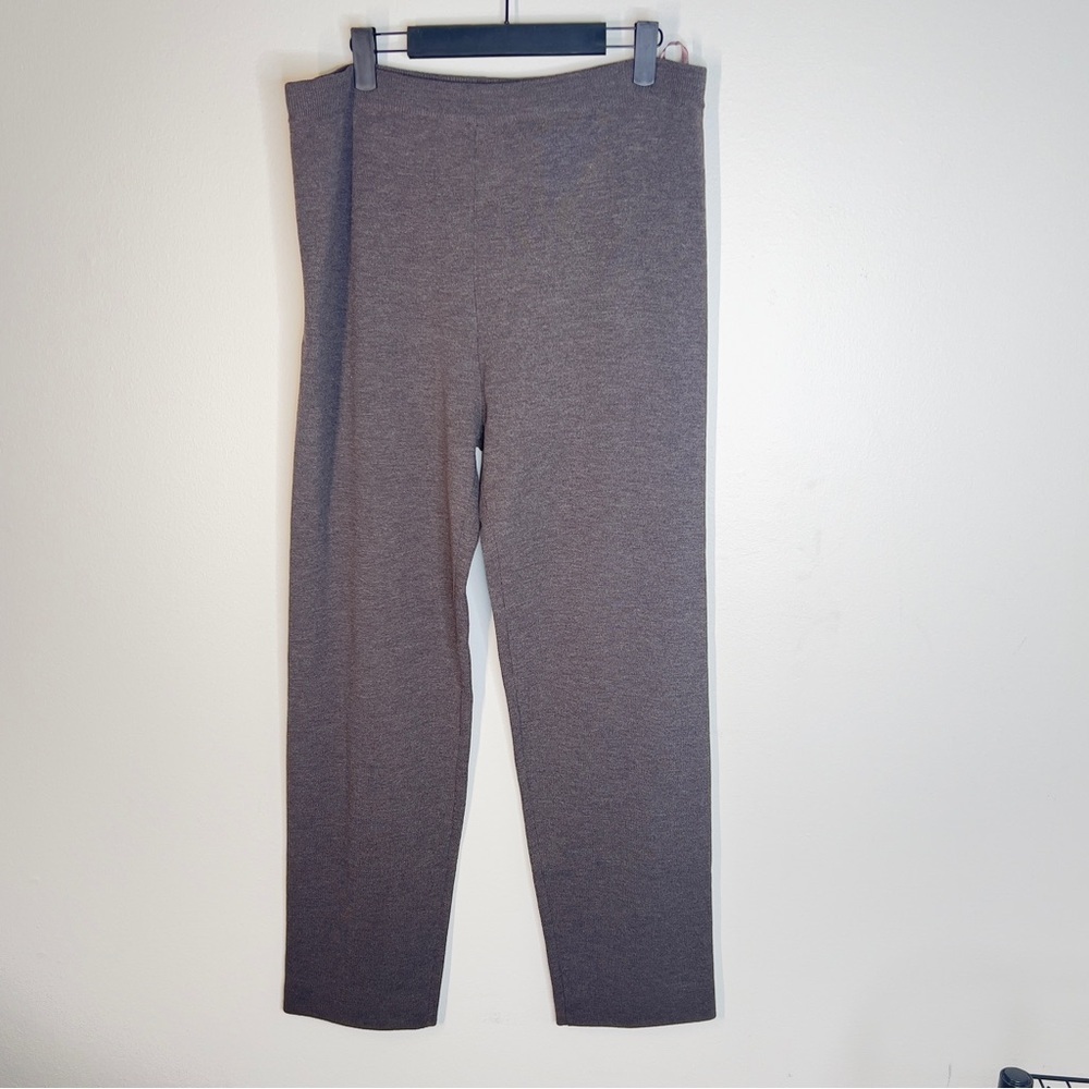 EILEEN FISHER Women’s Large Brown Sweater Straight Leg Lounge Pant
